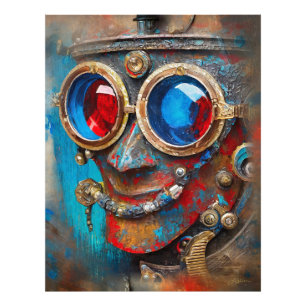 Steampunk-Porträt des Blechmanns Fotodruck