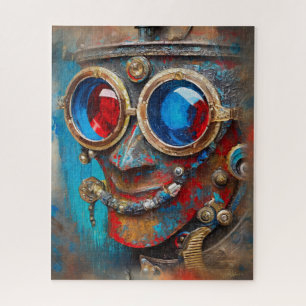 Steampunk-Porträt des Blechmanns Puzzle