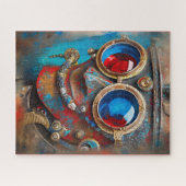 Steampunk-Porträt des Blechmanns Puzzle (Horizontal)