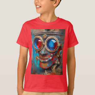 Steampunk-Porträt des Blechmanns T-Shirt