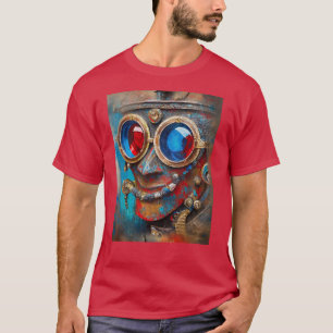Steampunk-Porträt des Blechmanns T-Shirt