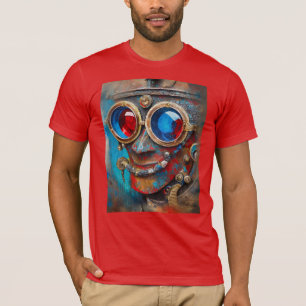 Steampunk-Porträt des Blechmanns T-Shirt