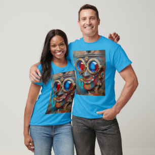Steampunk-Porträt des Blechmanns T-Shirt