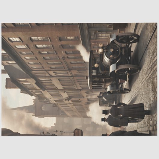 Steampunk Post Apocalyptic Cities Schnitt v11 Seidenpapier (Vorderseite)