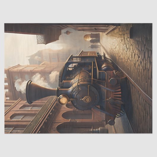 Steampunk Post Apocalyptic Cities Schnitt v5 Seidenpapier (Vorderseite)