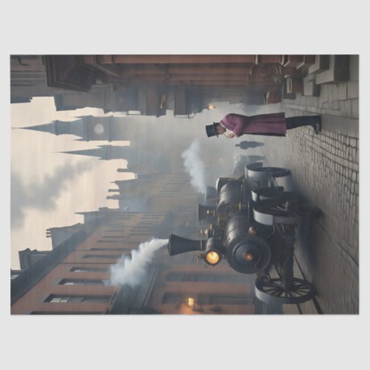 Steampunk Post Apocalyptic Cities Schnitt v7 Seidenpapier (Vorderseite)