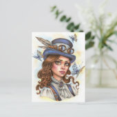Steampunk Postcard Postkarte (Stehend Vorderseite)