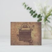 Steampunk Postcard Postkarte (Stehend Vorderseite)