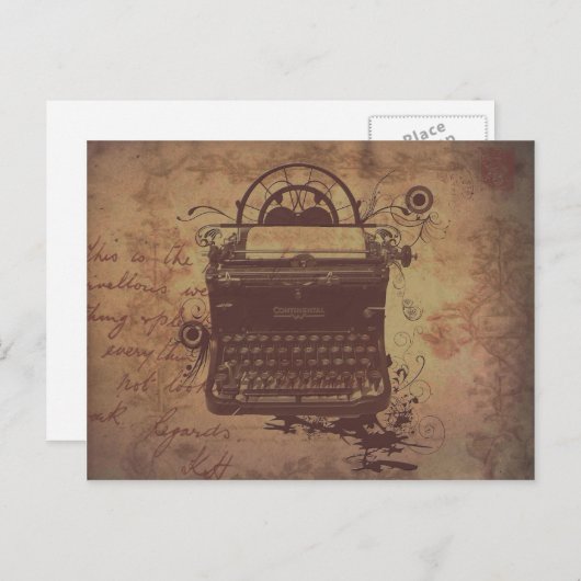 Steampunk Postcard Postkarte (Vorne/Hinten)
