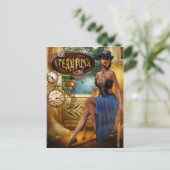 Steampunk Postcard Postkarte (Stehend Vorderseite)