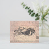 Steampunk Postcard Postkarte (Stehend Vorderseite)