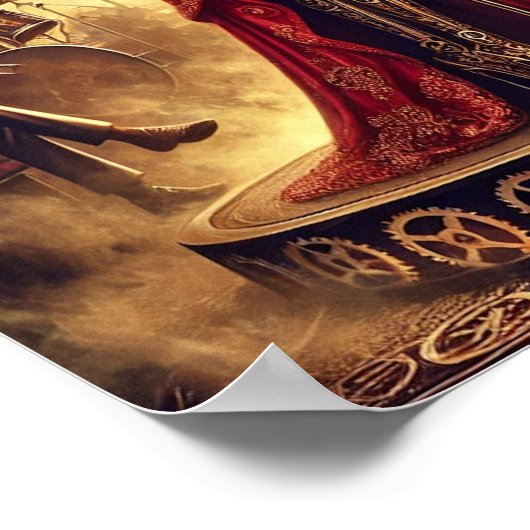 Steampunk Poster 14, Der dampfgetriebene Songbird (Ecke)