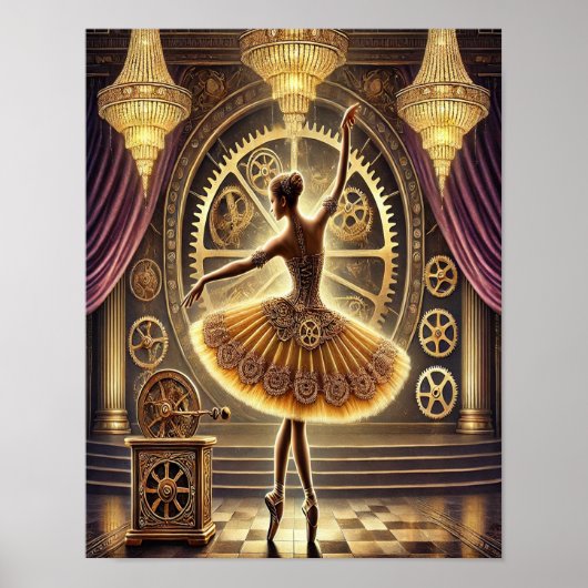 Steampunk Poster 16, The Clockwork Ballerina (Vorne)