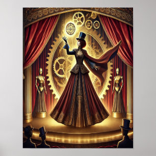 Steampunk Poster 17, The Automaton Illusionist