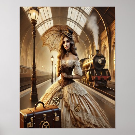 Steampunk Poster 29, Der Bahnhof Debutante (Vorne)