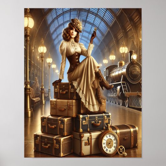 Steampunk Poster 31, The Luggage Cart Heiress (Vorne)