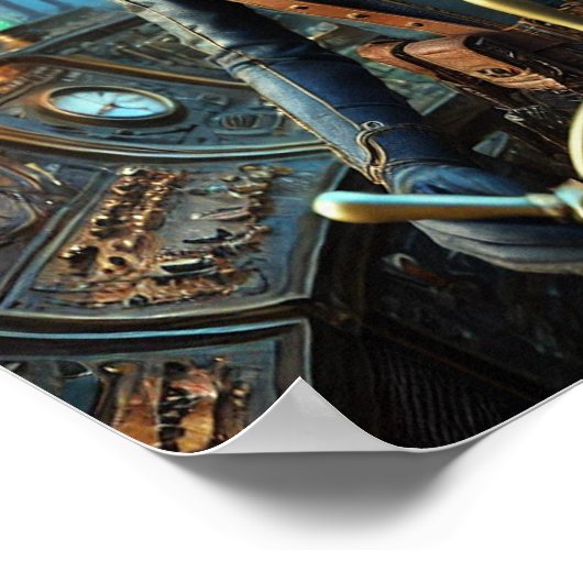 Steampunk Poster 34, Der Tauchnavigator (Ecke)