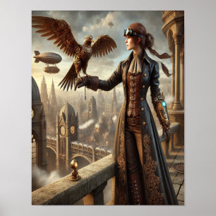 Steampunk Poster 37, Der Mechanische Falconer