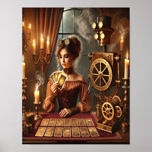 Steampunk Poster 46, The Clockwork Tarot Reader (Vorne)