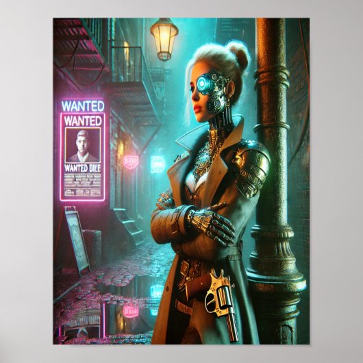 Steampunk Poster 66 The Cybernetic Bounty Hunter (Vorne)