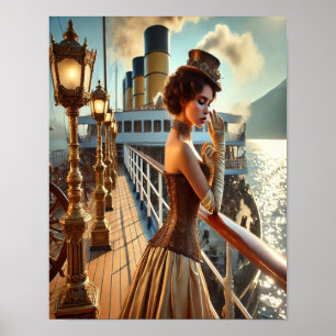 Steampunk Poster 74 Die Dampfschiff-Heiress