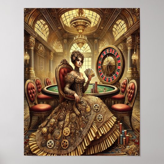 Steampunk Poster 8, The Queen of the Grand Casino (Vorne)