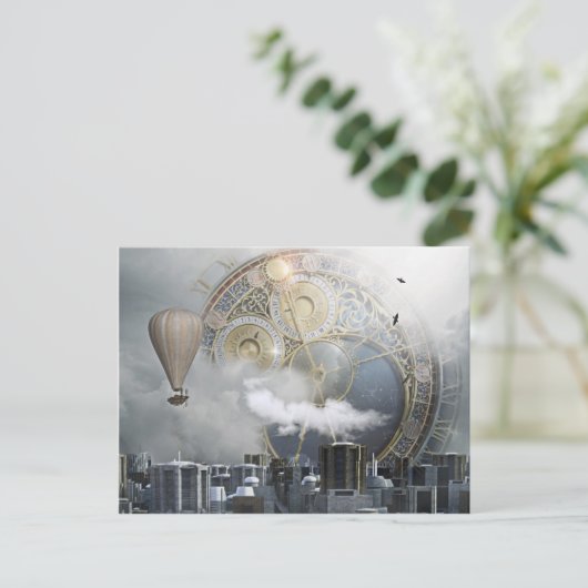 Steampunk Postkarte (Stehend Vorderseite)