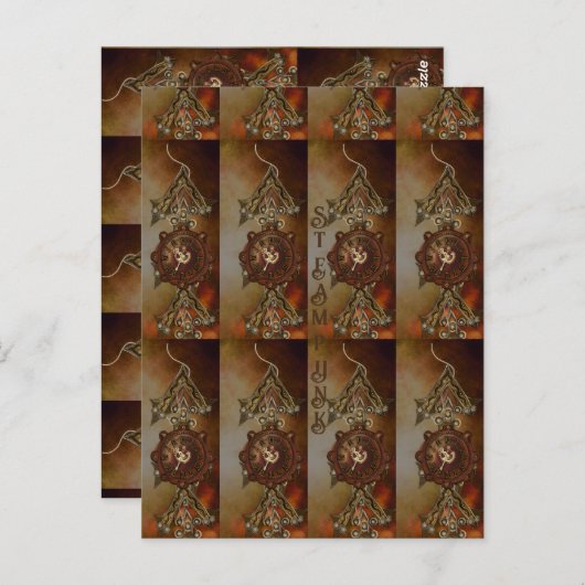 STEAMPUNK POSTKARTE (Vorne/Hinten)