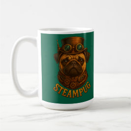 Steampunk Pug Retro vintage design "Steampug" Kaffeetasse