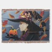 Steampunk Pumpkin Hexe Decke (Vorderseite)