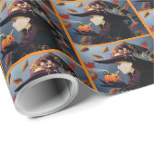 Steampunk Pumpkin Hexe Geschenkpapier (Rolleneckpunkt)