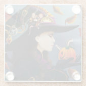 Steampunk Pumpkin Hexe Glasuntersetzer (Rückseite)