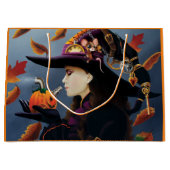 Steampunk Pumpkin Hexe Große Geschenktüte (Vorderseite)
