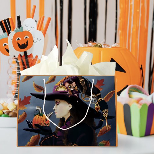 Steampunk Pumpkin Hexe Große Geschenktüte