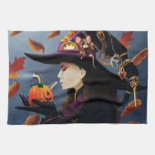 Steampunk Pumpkin Hexe Handtuch (Horizontal)