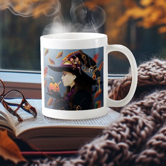 Steampunk Pumpkin Hexe Kaffeetasse