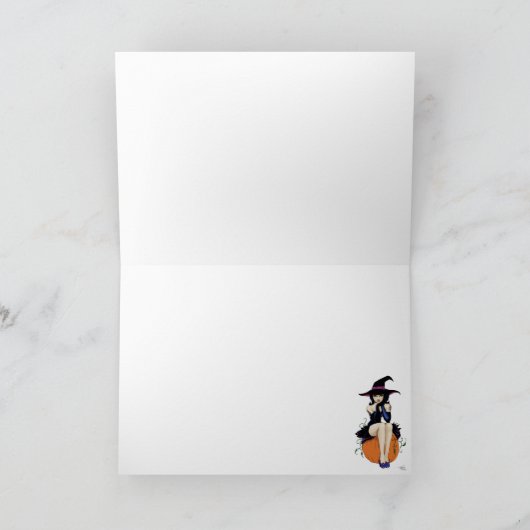 Steampunk Pumpkin Hexe Karte (Innenseite)