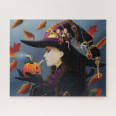 Steampunk Pumpkin Hexe Puzzle (Horizontal)