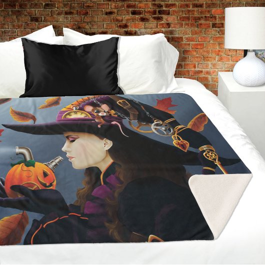 Steampunk Pumpkin Hexe Sherpadecke