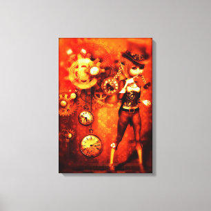 Steampunk Puppe Leinwanddruck