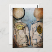 Steampunk-Puppenkarte Postkarte (Vorne/Hinten)
