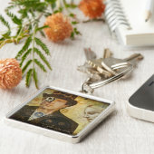 Steampunk quadratischer Schlüsselanhänger (Seite)