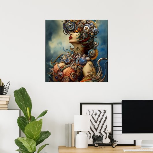 Steampunk Queen Art Poster (Heimbüro)