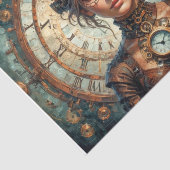 Steampunk Queen of Time and Watches Seidenpapier (Ausschnitt)