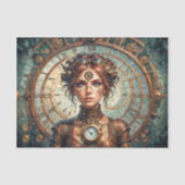 Steampunk Queen of Time and Watches Seidenpapier (Vorderseite)