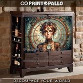 Steampunk Queen of Time and Watches Seidenpapier