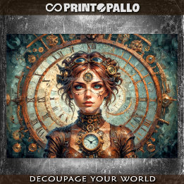 Steampunk Queen of Time and Watches Seidenpapier