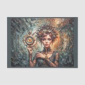 Steampunk Queen of Watch and Time Dimension Seidenpapier (Vorderseite)