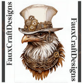 Steampunk Quirky Ungewöhnliches Hühnchen Decoupage Seidenpapier