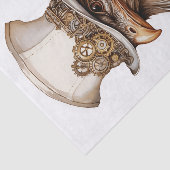 Steampunk Quirky Ungewöhnliches Hühnchen Decoupage Seidenpapier (Ausschnitt)